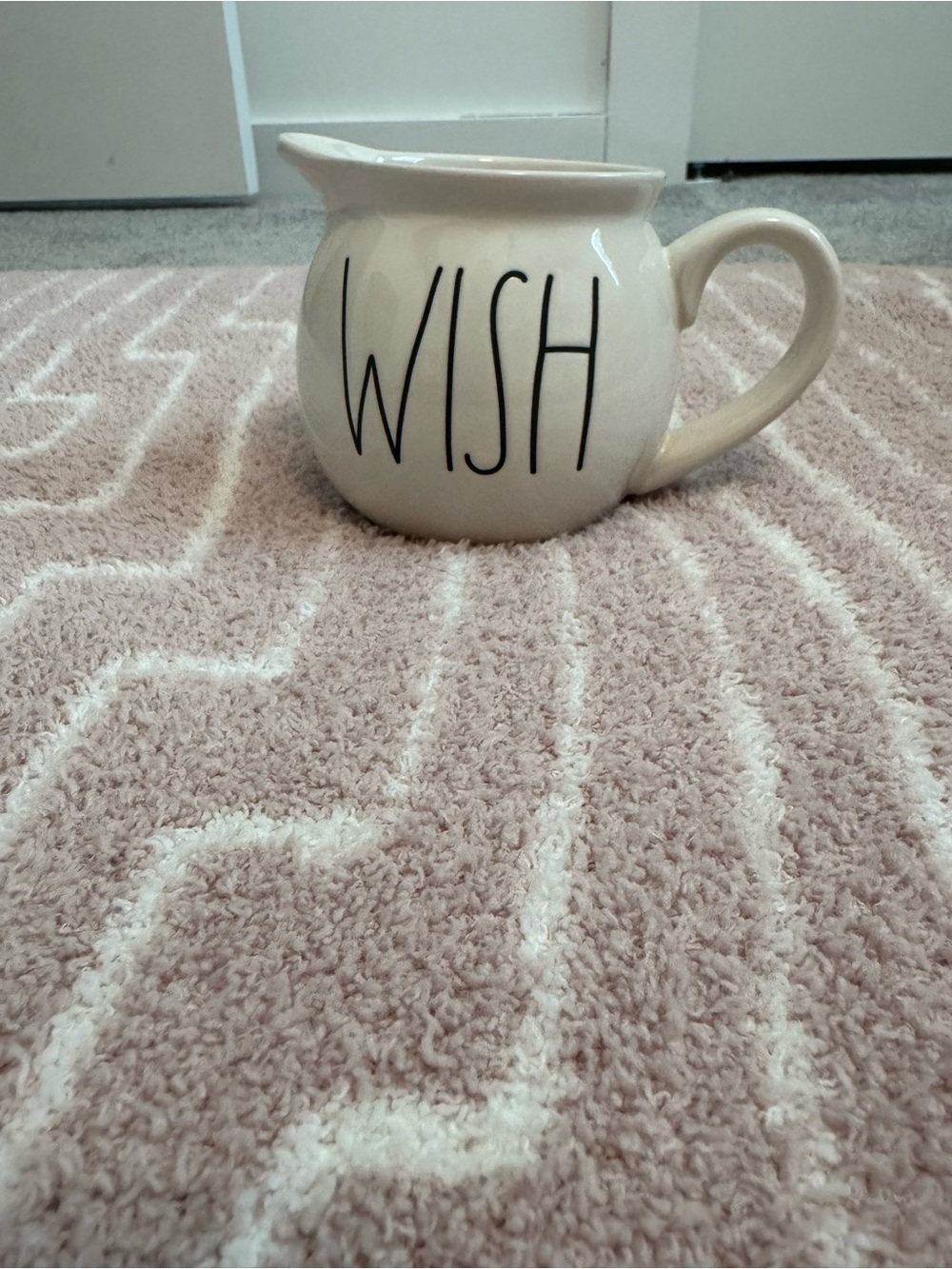 Rae Dunn Artisan Collection "WISH" Creamer Pitcher Magenta 12oz